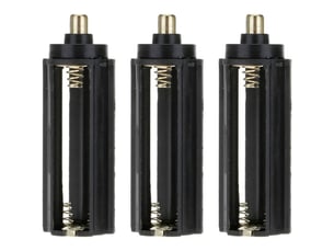 3 pcslot 3 x 1.5 v aaa compartiment de batterie cylindrique support boîte pour 18650 adaptateur convertisseur pour lampe torche