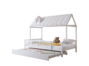Lit cabane 120x200 cm coloris blanc