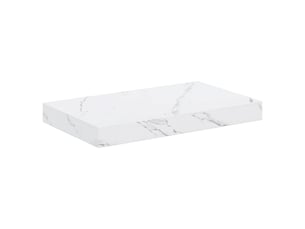 Étagère flottante, étagère suspendue montage mural marbre blanc 40 x 23,5 x 3,8 cm cf42548