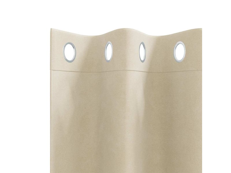 Lot de 2 rideaux, rideaux de fenêtre crème 140 x 225 cm velours cf44023 - Conforama E