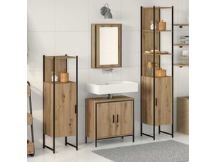 Ensemble de mobilier de salle de bain 4 pc marron cf64527