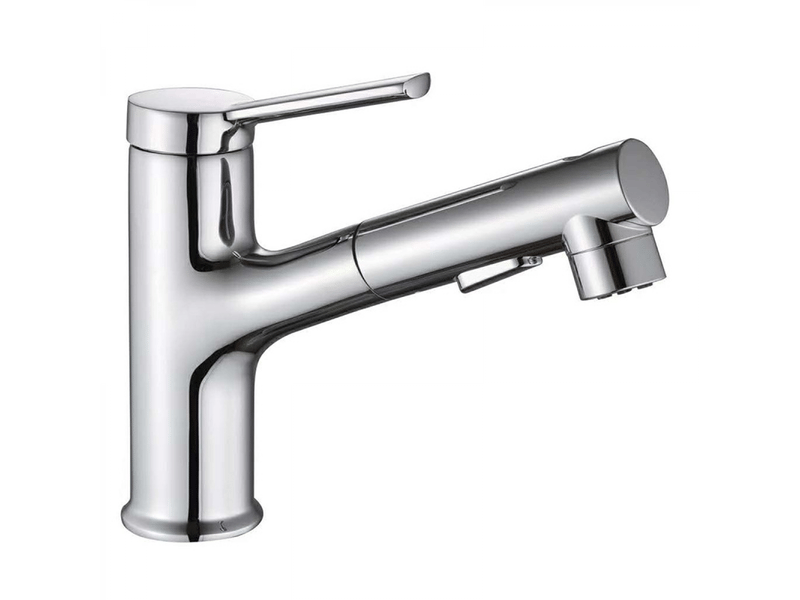  Robinet avec douchette extractible, mitigeur de cuisine avec douchette orientable à 120° (laiton), pour eau chaude et froide  - Conforama A