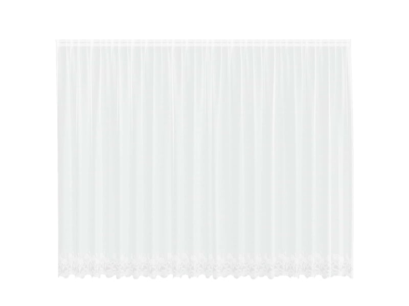 Rideau en dentelle, rideau ajouré, voilage blanc 245 x 500 cm polyester cf43753 - Conforama A