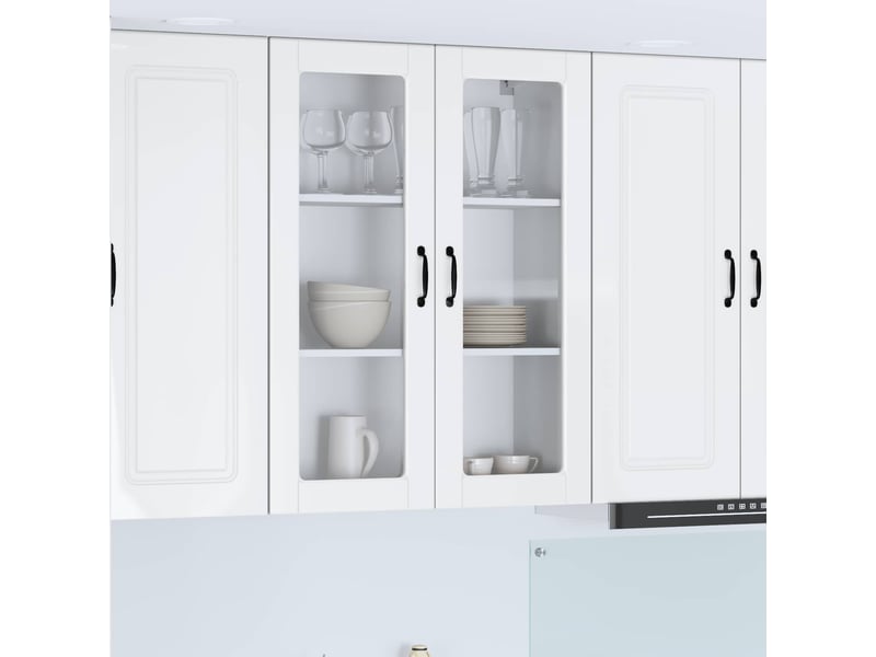  Meuble mural de cuisine | armoire de cuisine blanc brillant shl5334  - Conforama B