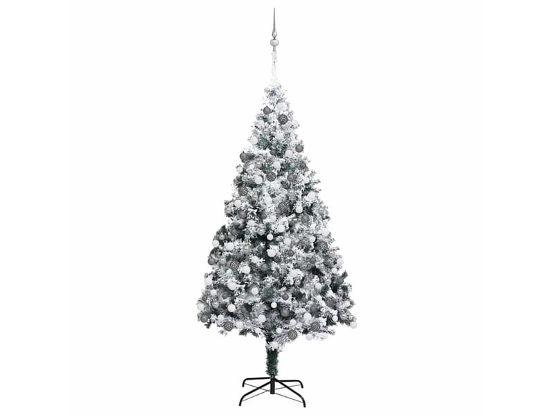  Sapin de noël, arbre de noël artificiel blanc 180 cm pvc, acier et plastique cf61273  - Conforama C