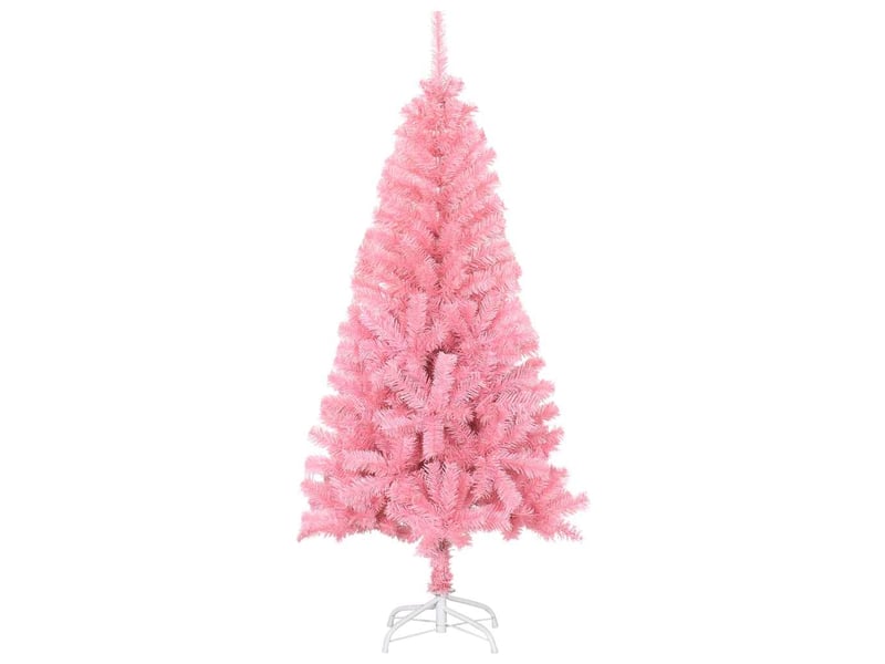  Sapin de noël - arbre de noël artificiel avec support rose 120 cm pvc  - Conforama A