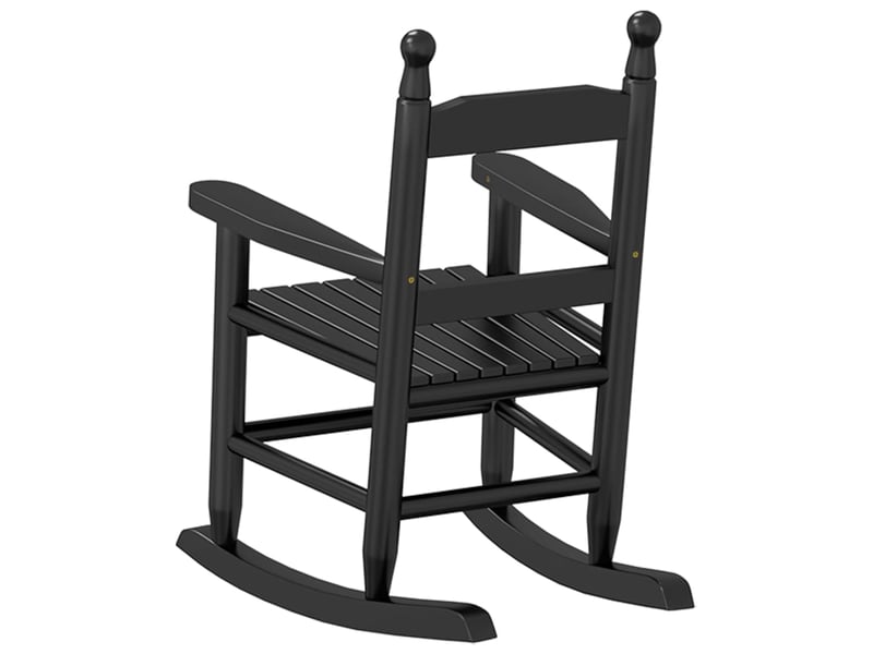  Chaise à bascule pour enfants 3-6 ans en bois de peuplier noir dec028937  - Conforama D