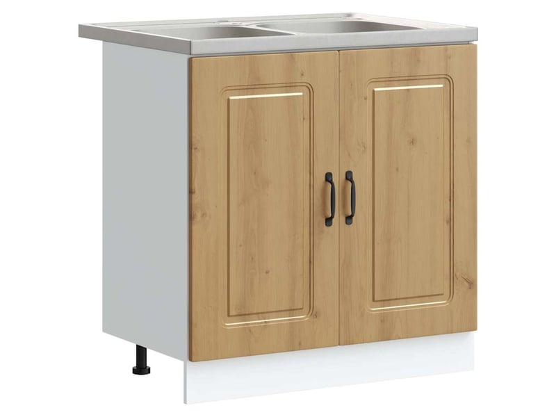 Meuble de rangement, armoire de cuisine kalmar chêne artisanal 80x46x81,5cm - Conforama A