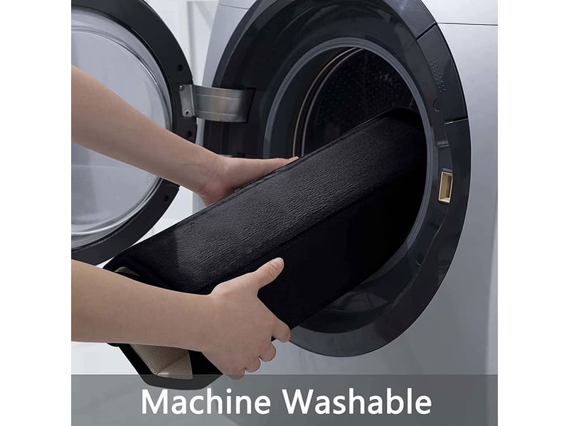  Tapis de bain en mousse à mémoire de forme antidérapant - 20 x 30 pouces - noir  - Conforama C