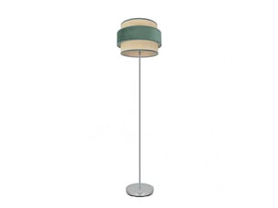 Fabrilamp reyes lampadaire textile naturel et vert, 1 x e27, h 160 cm, ø 40 cm