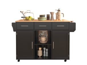 Desserte 2 portes 3 tiroirs coloris noir mdf