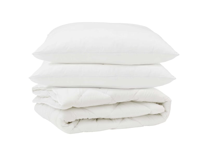 Couette avec oreiller 3 pièces - duvet blanc microfibre - Conforama A