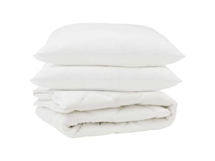 Couette avec oreiller 3 pièces - duvet blanc microfibre