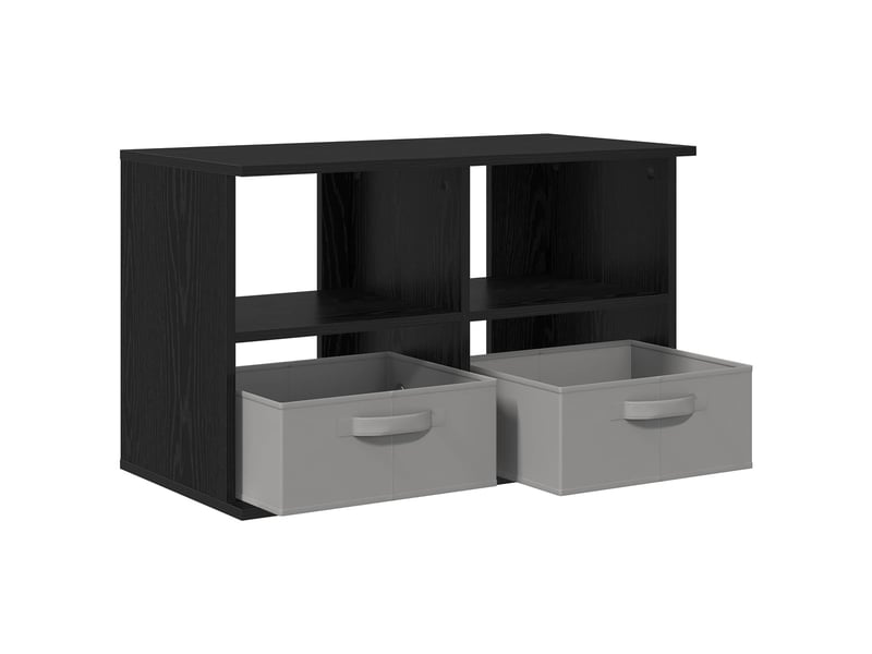  Support de télévision avec tiroir chêne noir 79x40x48 cm  - Conforama E