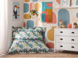 Pouf / repose pied   multicolore