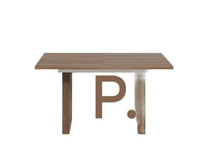 Table à manger extensible en mdf coloris noyer 140-200x90x75 cm - pangivo