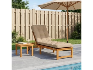 Coussin de transat, coussin pour bain de soleil vianen 100 % polyester sable 200 x 60 x 8 cm cf56341