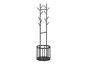 Porte-manteau sur pied en forme d’arbre avec panier de rangement