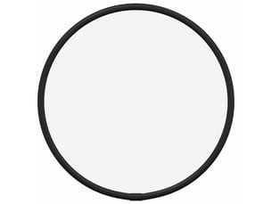 Miroir rond(e) à fixer coloris noir <strong></strong>  <strong></strong> - 20 cm x 20 cm