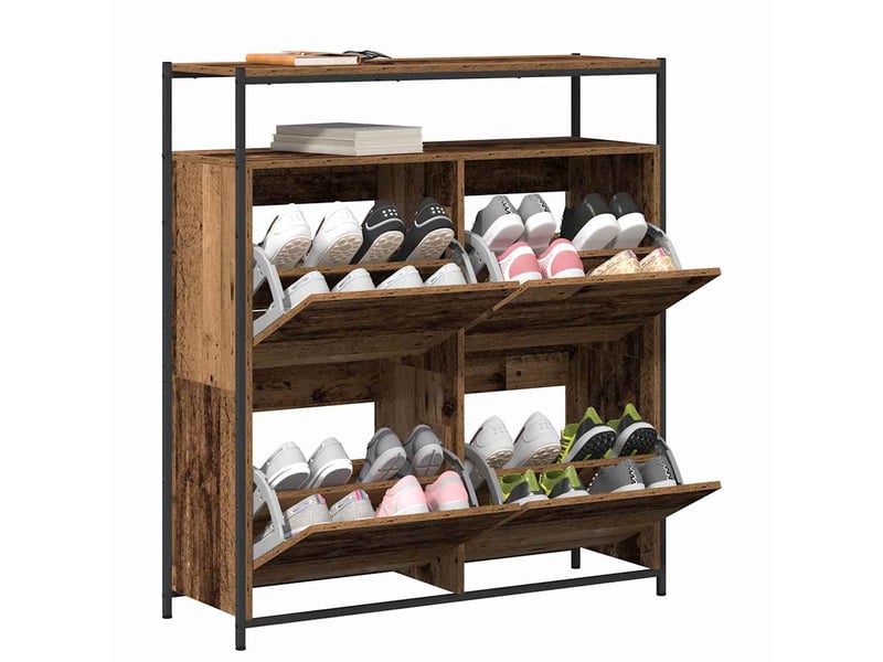 Banc à chaussures, meuble à chaussures 100x34x112 cm bois d'ingénierie shl944 - Conforama C