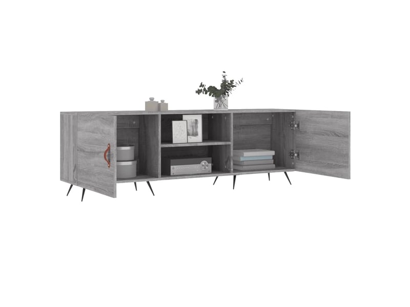  Meuble tv - banc tv - meuble de rangement sonoma gris 150x30x50 cm bois d'ingénierie  - Conforama D