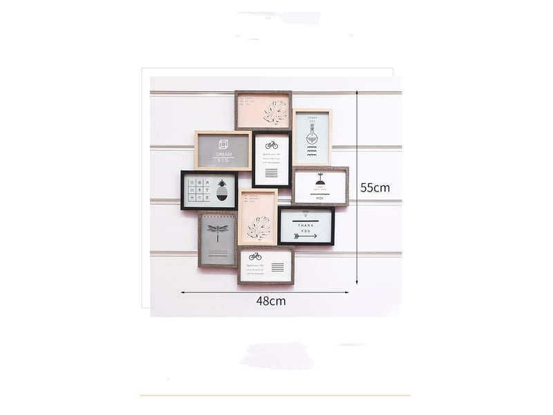  Cadres pour photos cadres pêle-mêle 10pcs 48x55cm  - Conforama B