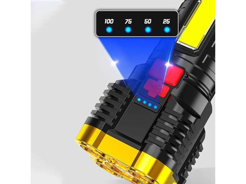  Lampe torche led puissante, torche lampe de poche led, 10000 lumens lampe de poche rechargeable, étanche ip65  - Conforama C