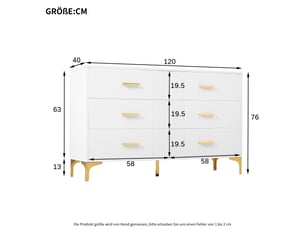 Chiffonnier    <strong></strong> <strong></strong> coloris blanc