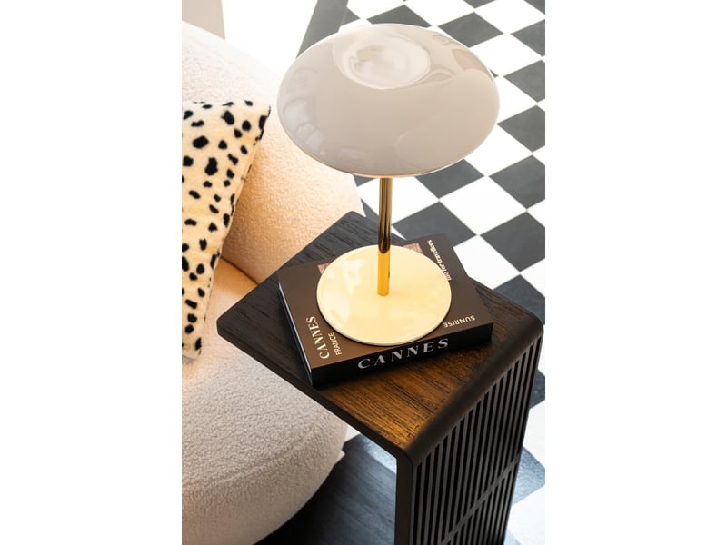  Lampe à poser en métal edvin 38cm blanc  - Conforama E