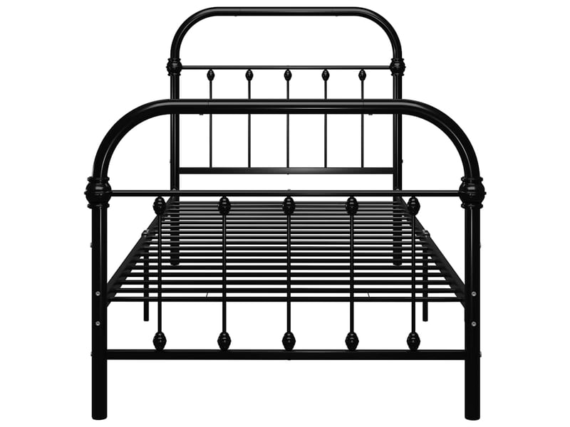  Lit simple- lit adulte -  cadre de lit sans matelas noir métal 100x200 cm  - Conforama B