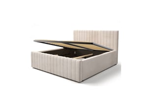 Lit coffre 180x200 cm MEUBLORAMA   coloris beige