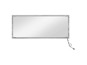 Miroir rectangulaire à fixer coloris gris <strong></strong>  <strong></strong> - 90 cm x 37 cm
