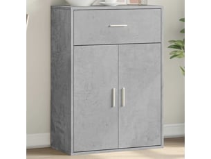 Buffet - bahut - meuble de rangement gris béton 60x30x84 cm bois d'ingénierie