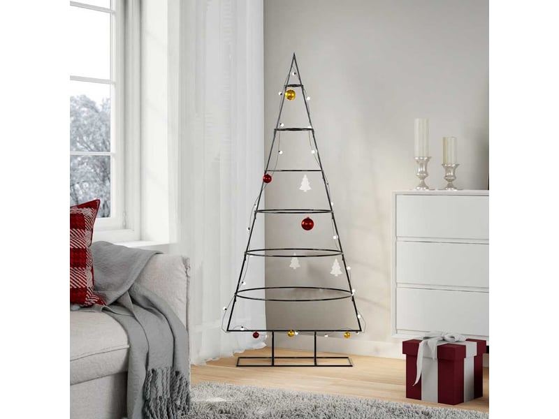  Arbre de noël, sapin de noël en métal pour décoration noir 150 cm shl982  - Conforama B