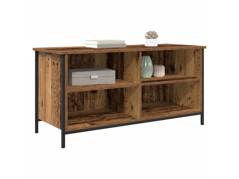  Meuble tv - banc tv - meuble de rangement 100 x 40 x 50 cm bois ancien bois d'ingénierie  - Conforama C