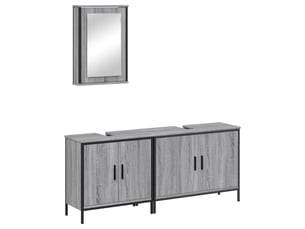 Ensemble de meubles de salle de bain 3 pcs sonoma gris cf63822