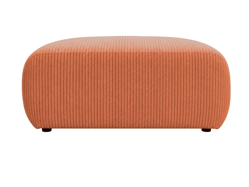  Portofino - pouf en petit velours côtelé terracotta 105x57x40  - Conforama A