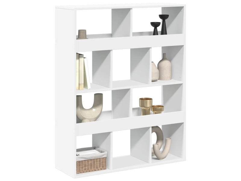  Cloison bibliothèque, meuble de rangement blanc 100x33x125,5 cm bois d'ingénierie shl7821  - Conforama C