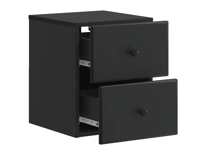 Table de chevet mural 2 pièces noir 34,5 x 33 x 40 cm - Conforama D