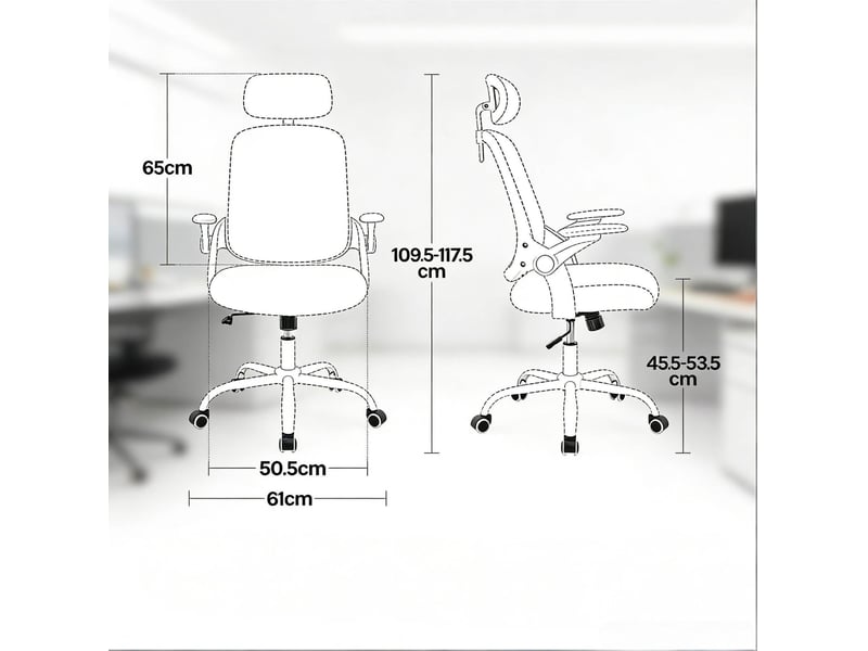  Chaise de bureau ergonomique dossier haut, appuie-tête réglable, accoudoirs 3d, maille rose  - Conforama C