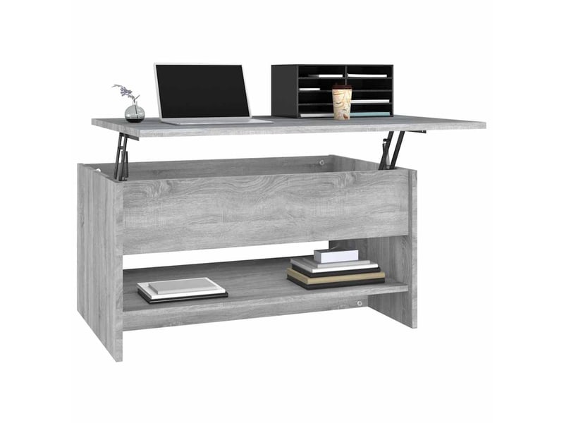  Table basse - table de salon - table à thé sonoma gris 80x50x40 cm bois d'ingénierie  - Conforama D