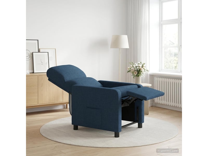  Vidaxl fauteuil inclinable bleu polyester  - Conforama B