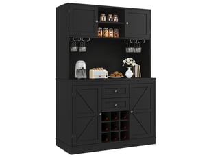 Buffet 4 porte(s)  2 tiroir(s) <strong></strong> <strong>Morn Vibe</strong> - 120 cm coloris noir 