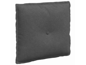 Coussin de dos, coussin de dossier gris foncé 50 x 45 cm tissu en velours côtelé cf54721