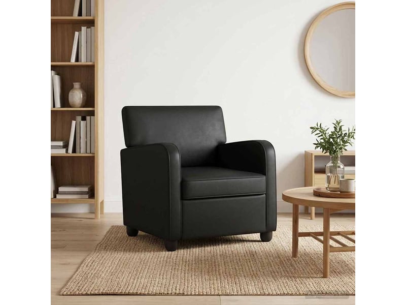  Vidaxl fauteuil noir brillant simili cuir  - Conforama B