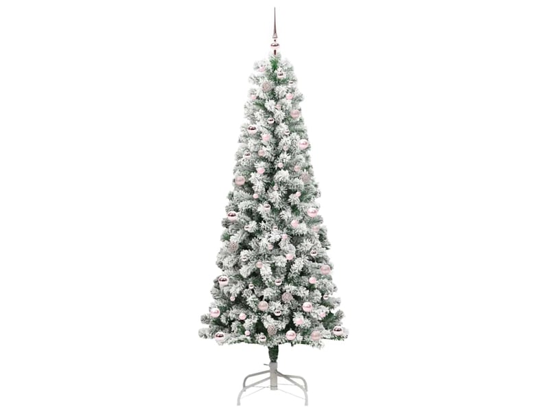 Sapin de noël, arbre de noël artificiel à branches articulées vert et blanc cf61127 - Conforama D