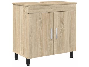 Unité de vanité de salle de bain, meuble de rangement chêne sonoma 60x35x60 cm shl6809