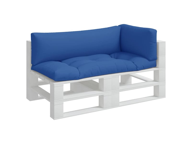  Lot de 3 coussins de palette, coussins de canapé bleu tissu cf59666  - Conforama C