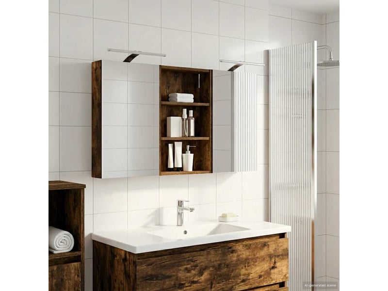 Ensemble de meubles de salle de bain 3 pcs 120x10.5x60.5 cm shl2223 - Conforama B