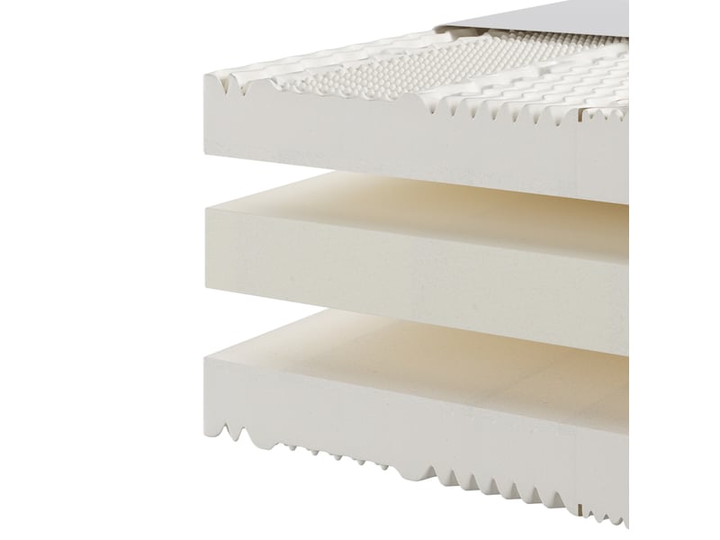  Matelas en mousse tcqpz 160 x 200 cm 20 cm réversible h2 h3 7 zones blanc  - Conforama B